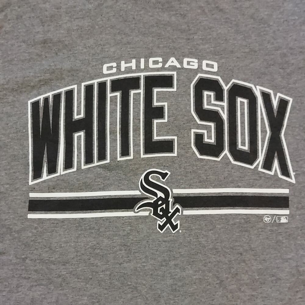 Chicago White Sox Shirt Mens Large Gray Short Sleeve Baseball Tee